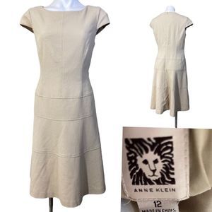 Anne Klein cap sleeve A-line dress business work church special occasion